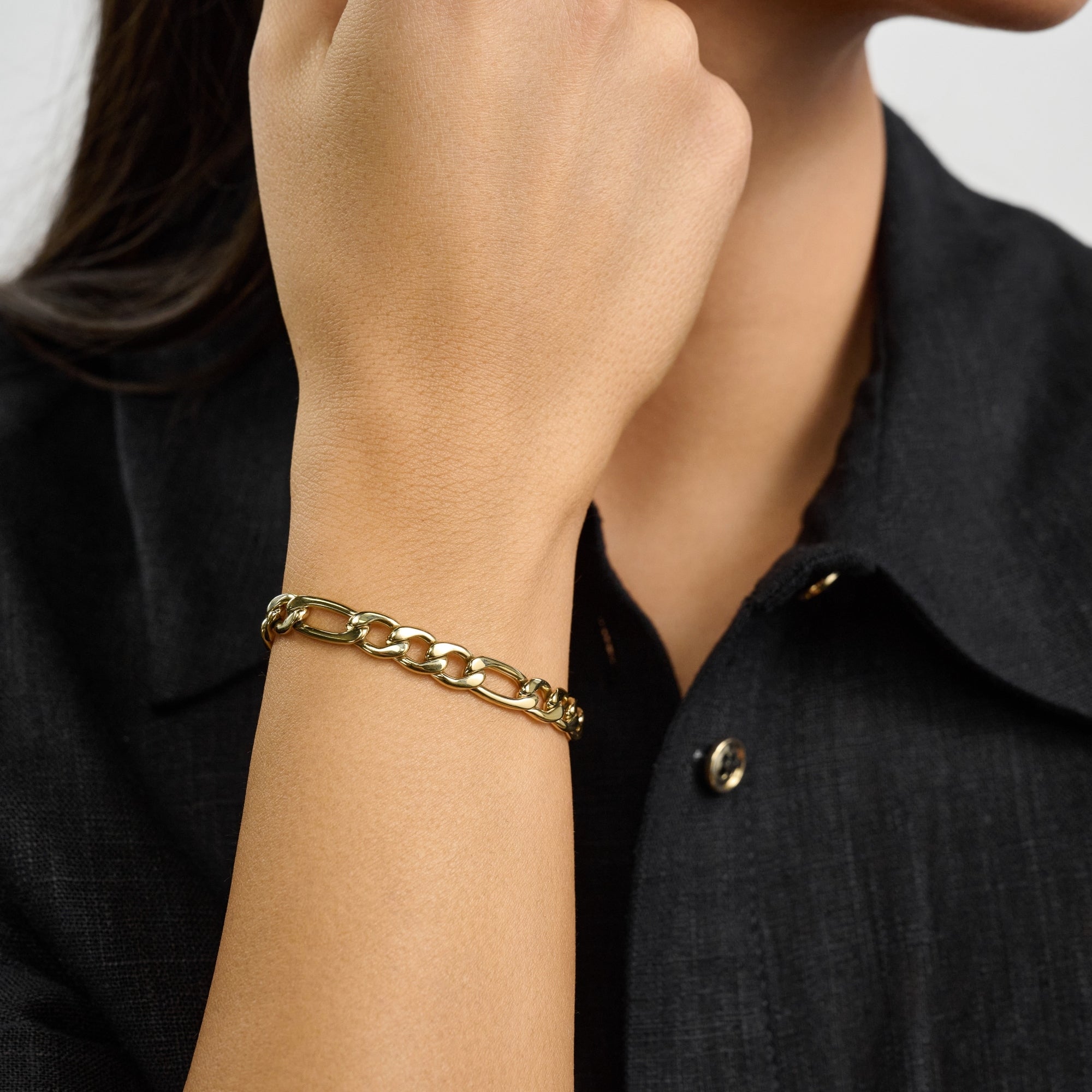 7mm Figaro Link Bracelet