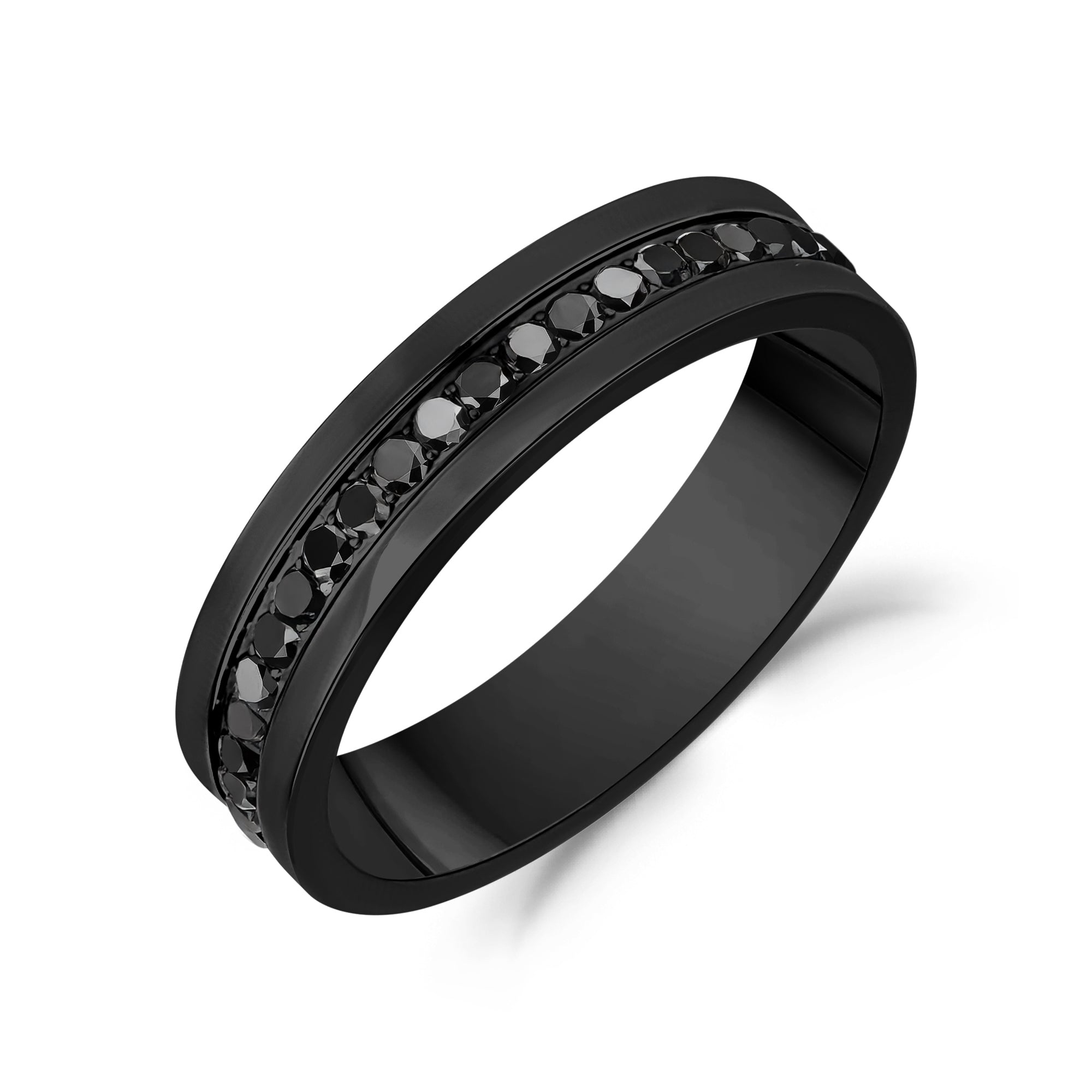 Modern Noir Gemstone Band