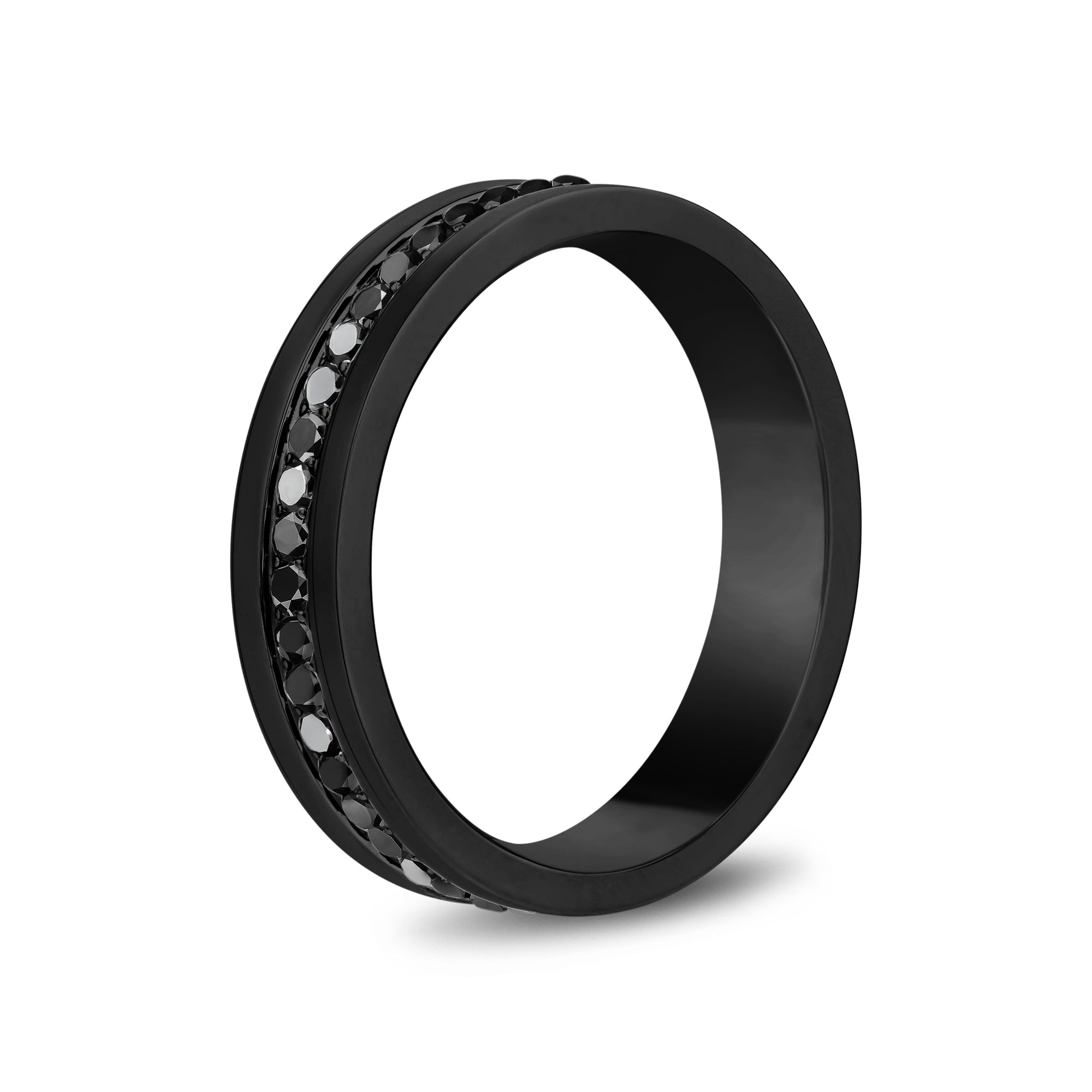 Modern Noir Gemstone Band