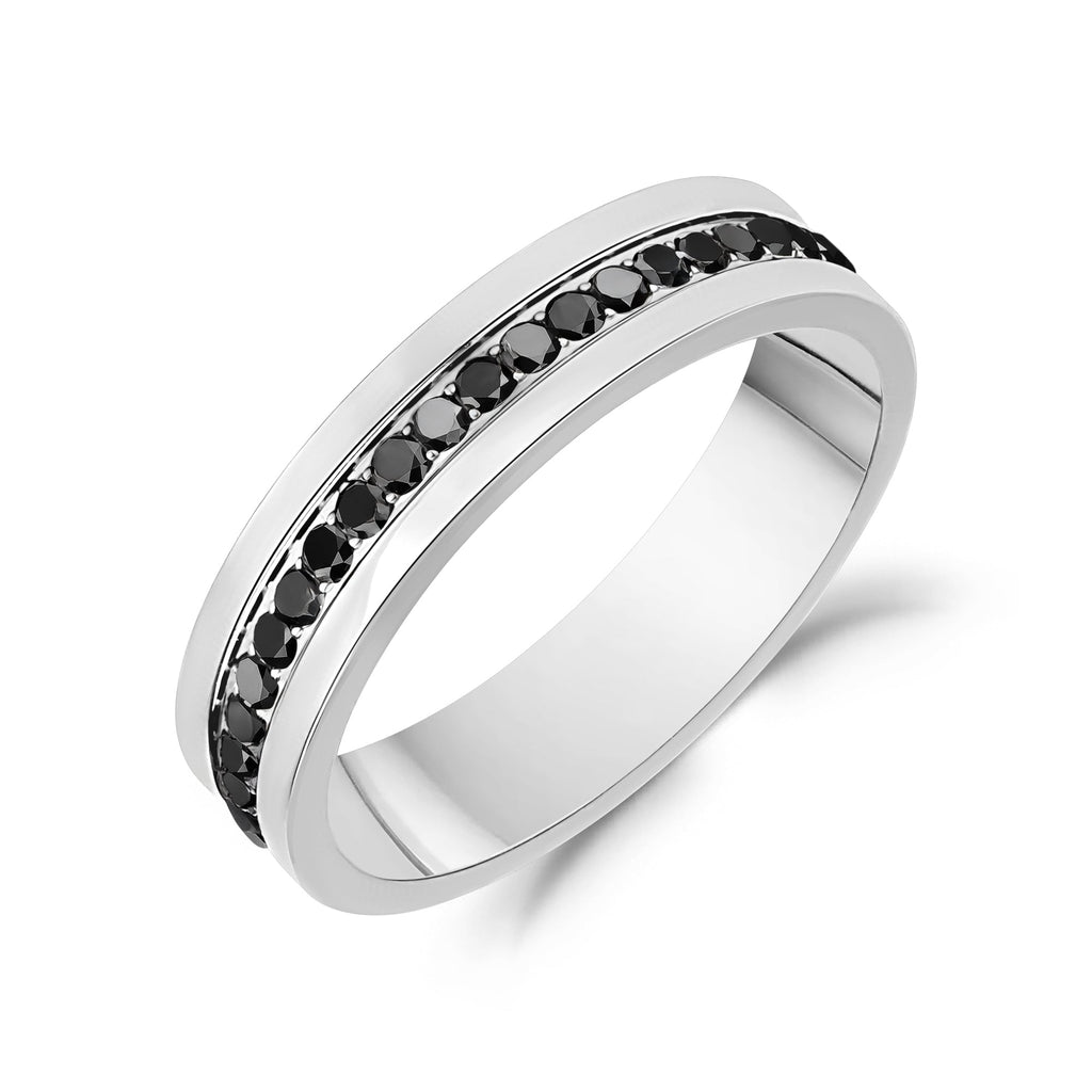 Modern Noir Gemstone Band