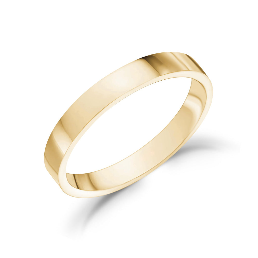 3mm Flat Wedding Band