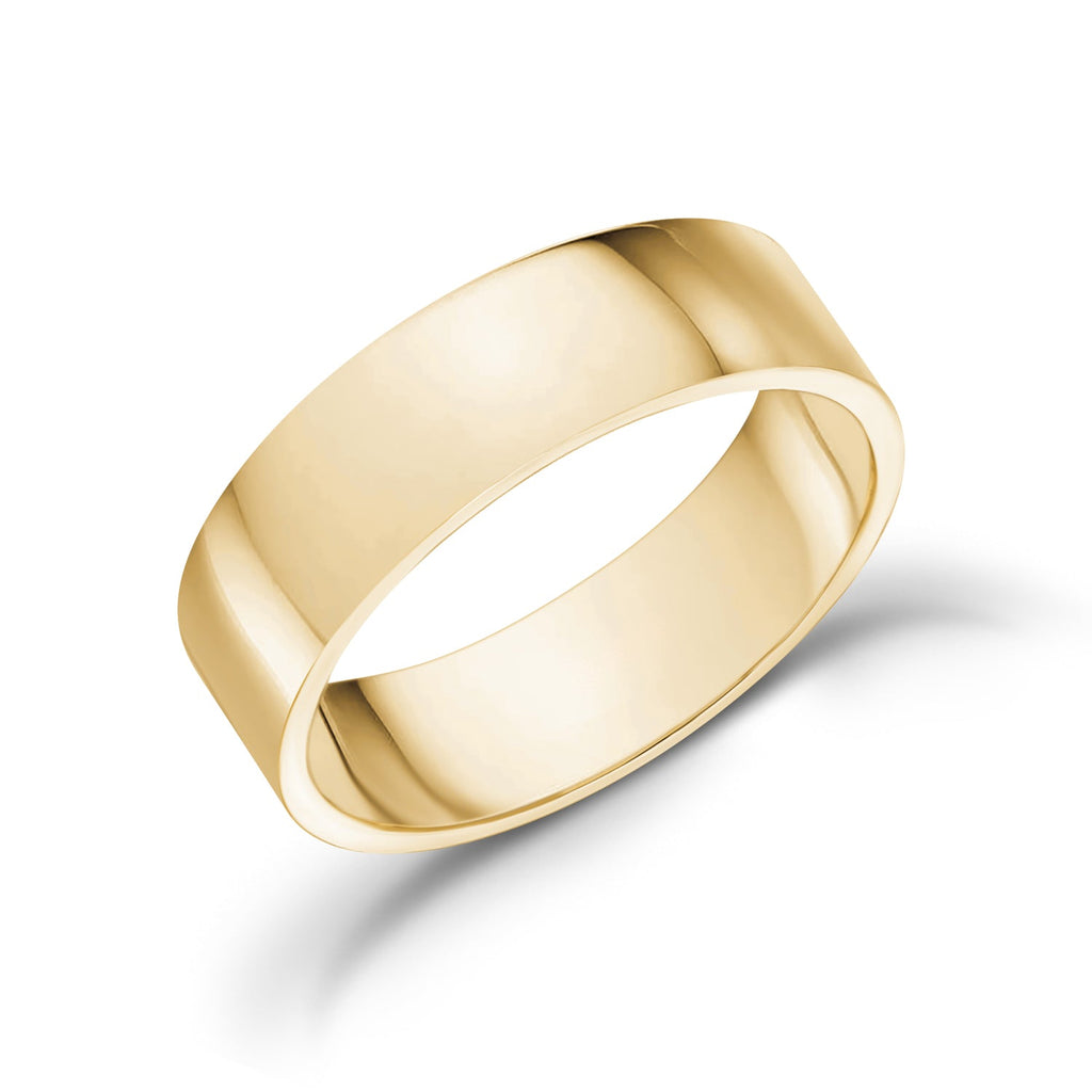 6mm Flat Wedding Band