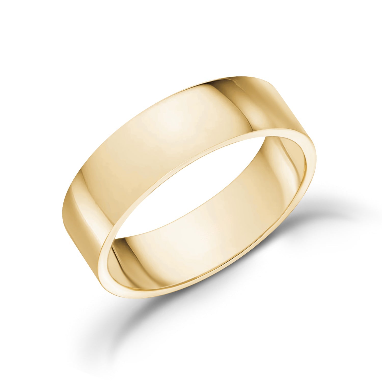 6mm Flat Wedding Band