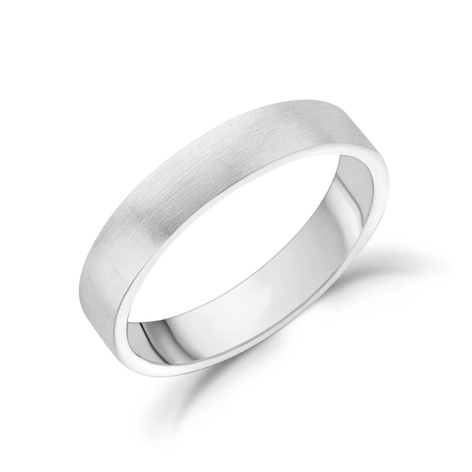 4mm Matte Flat Wedding Band