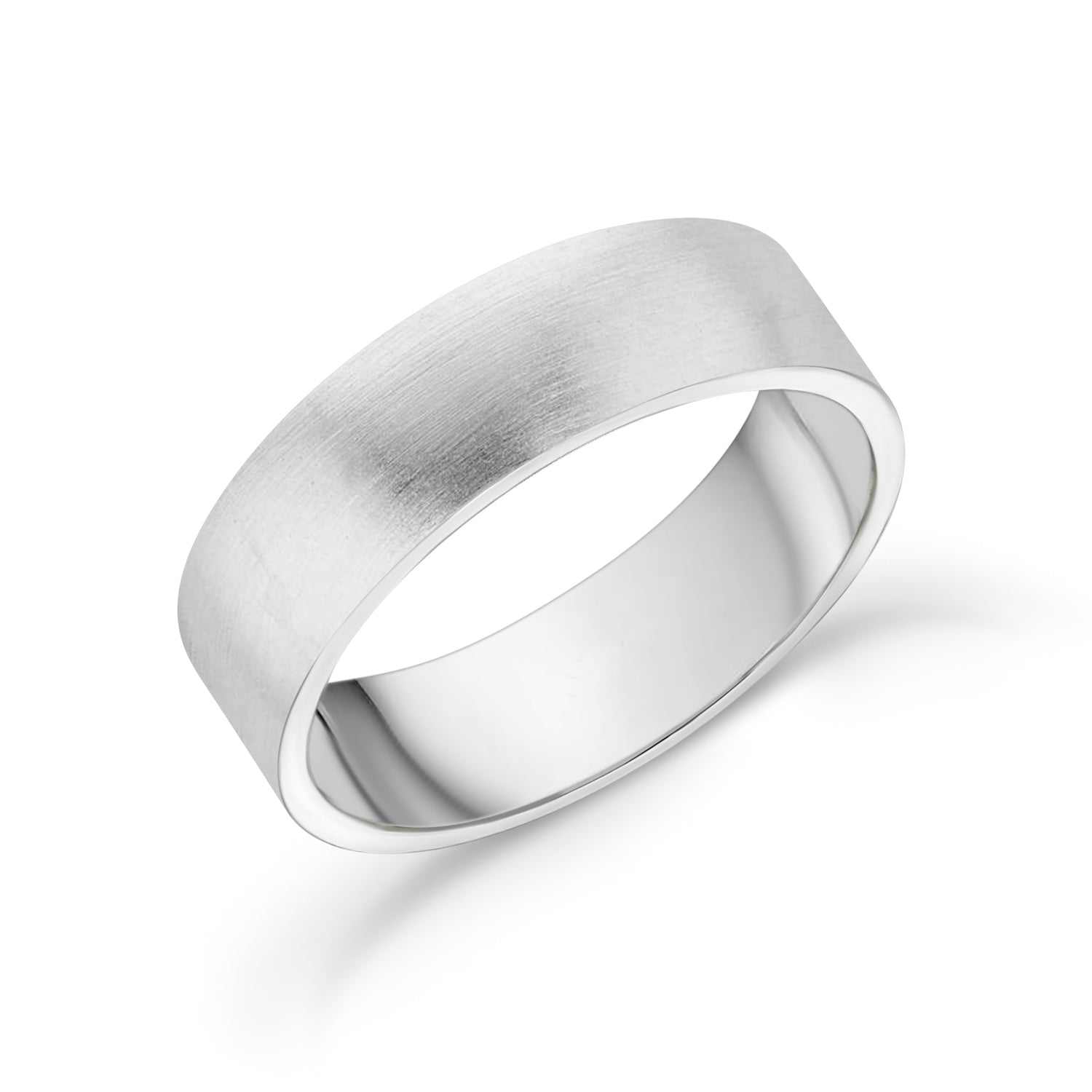 6mm Matte Flat Wedding Band