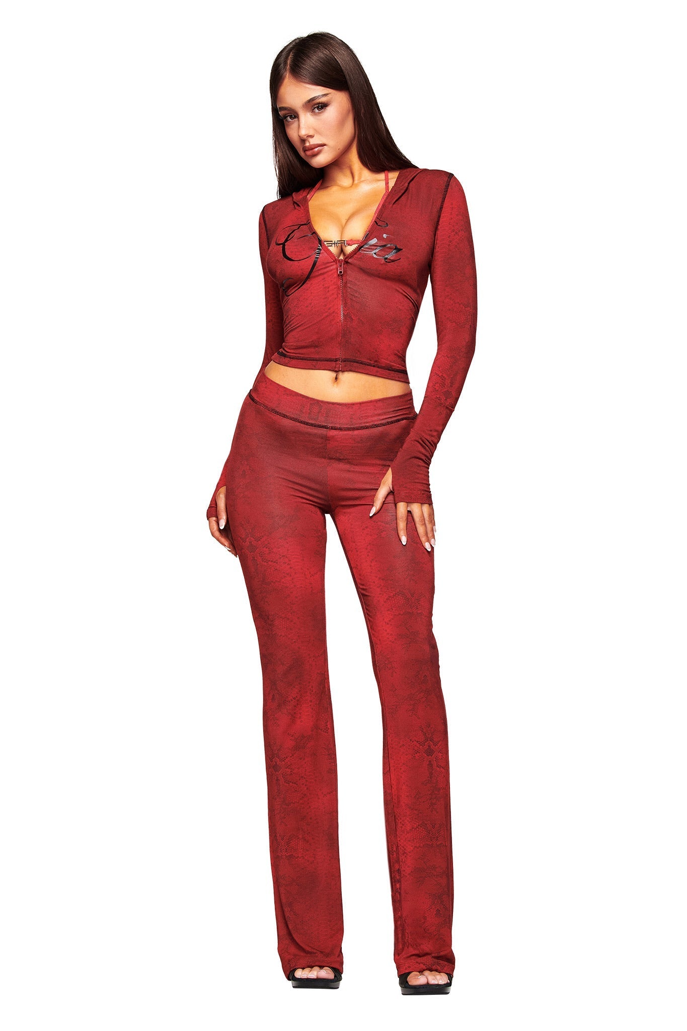 BLARE HOODIE - RED SERPENTINE