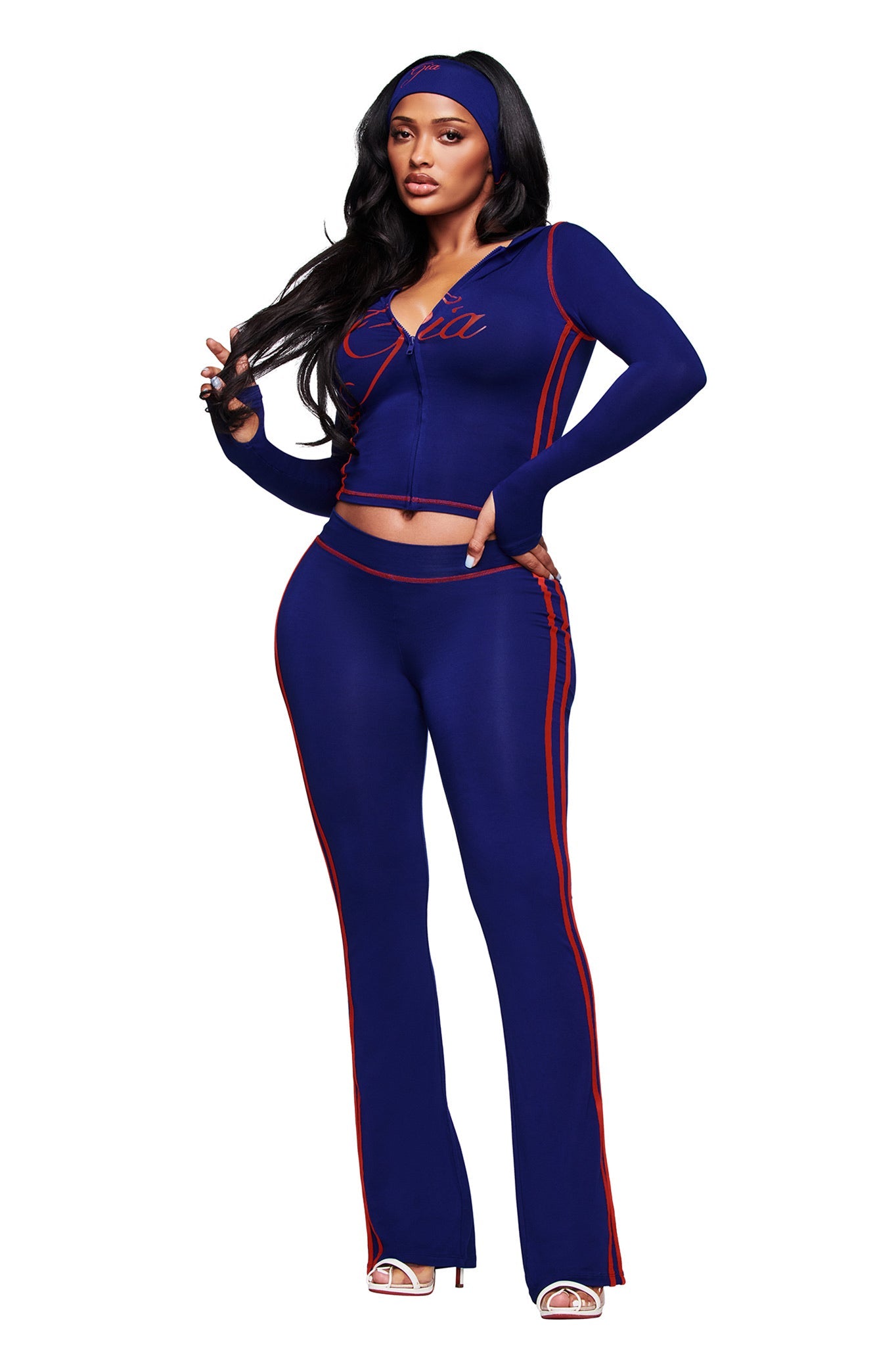 BLARE SPORT HOODIE AND HEADBAND - NAVY