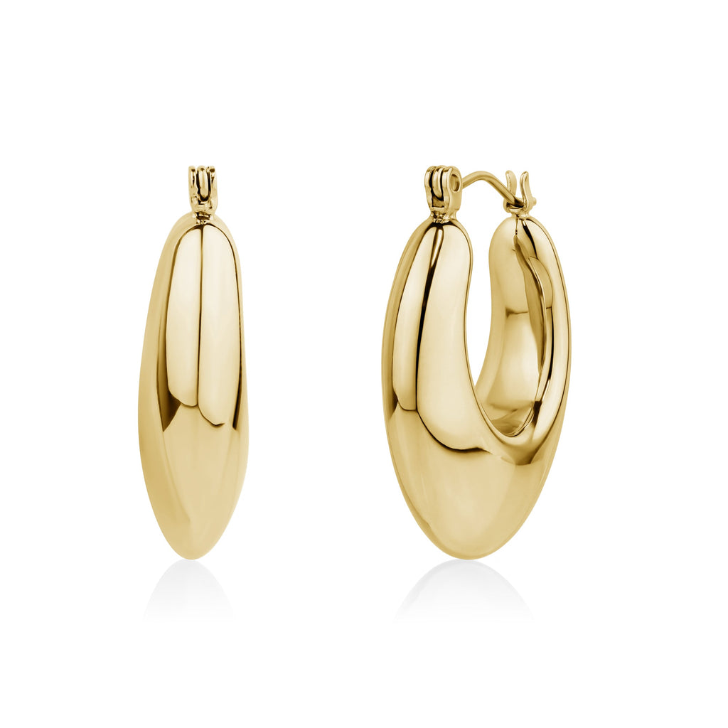 Oval Statement Hoop Earrings