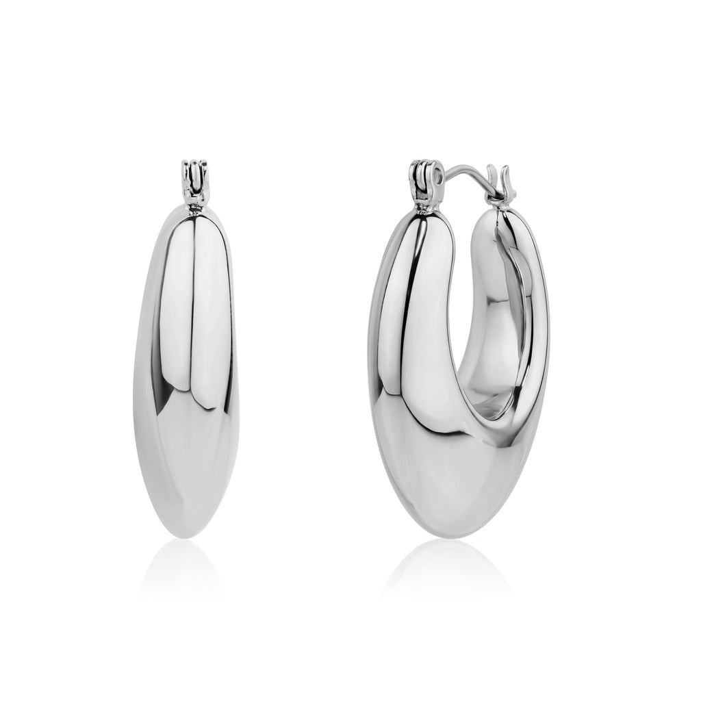 Oval Statement Hoop Earrings
