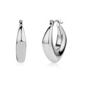 Modern Diamond Form Hoop Earrings