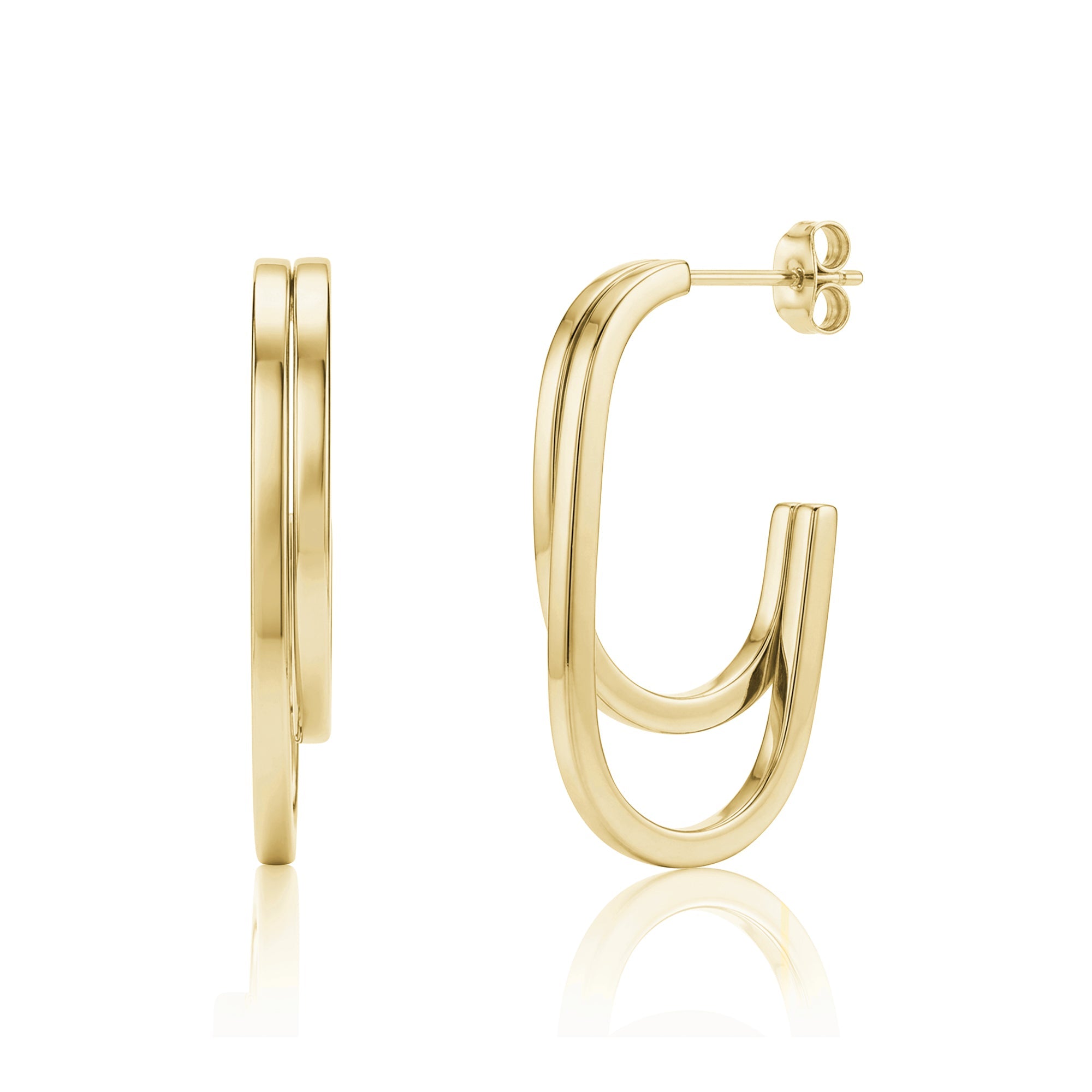 Twin Curve Hoop Earrings