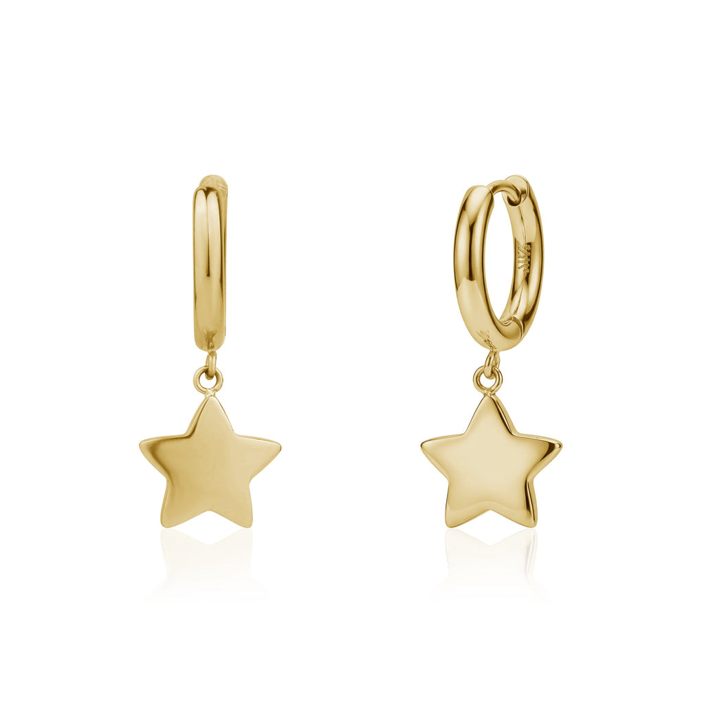 Star Dangle Hoops