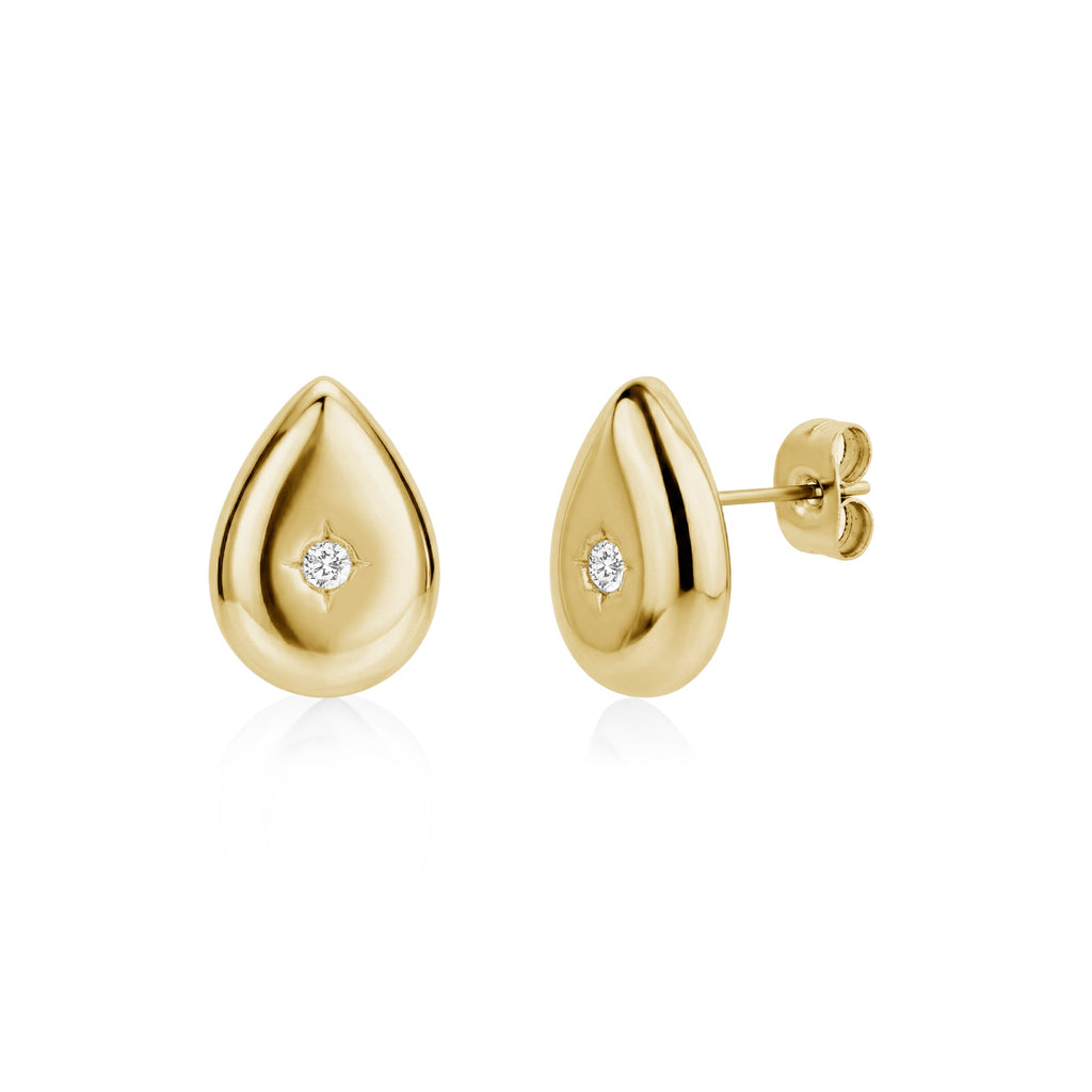 Celestial Teardrop Stud Earrings