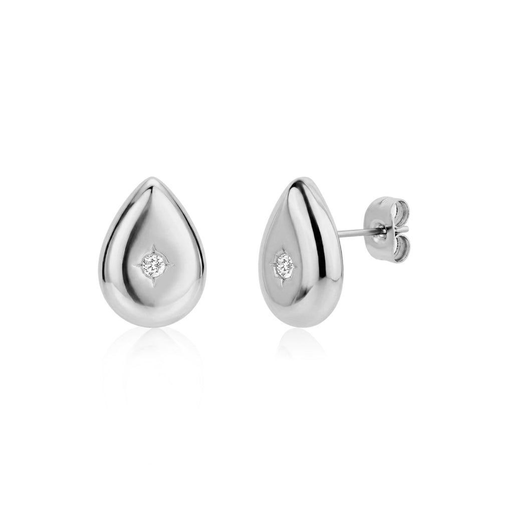 Celestial Teardrop Stud Earrings