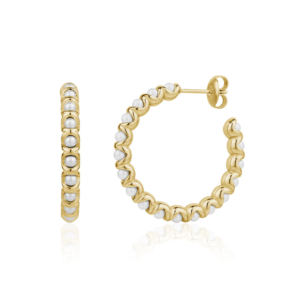Pearl Hoop Earrings
