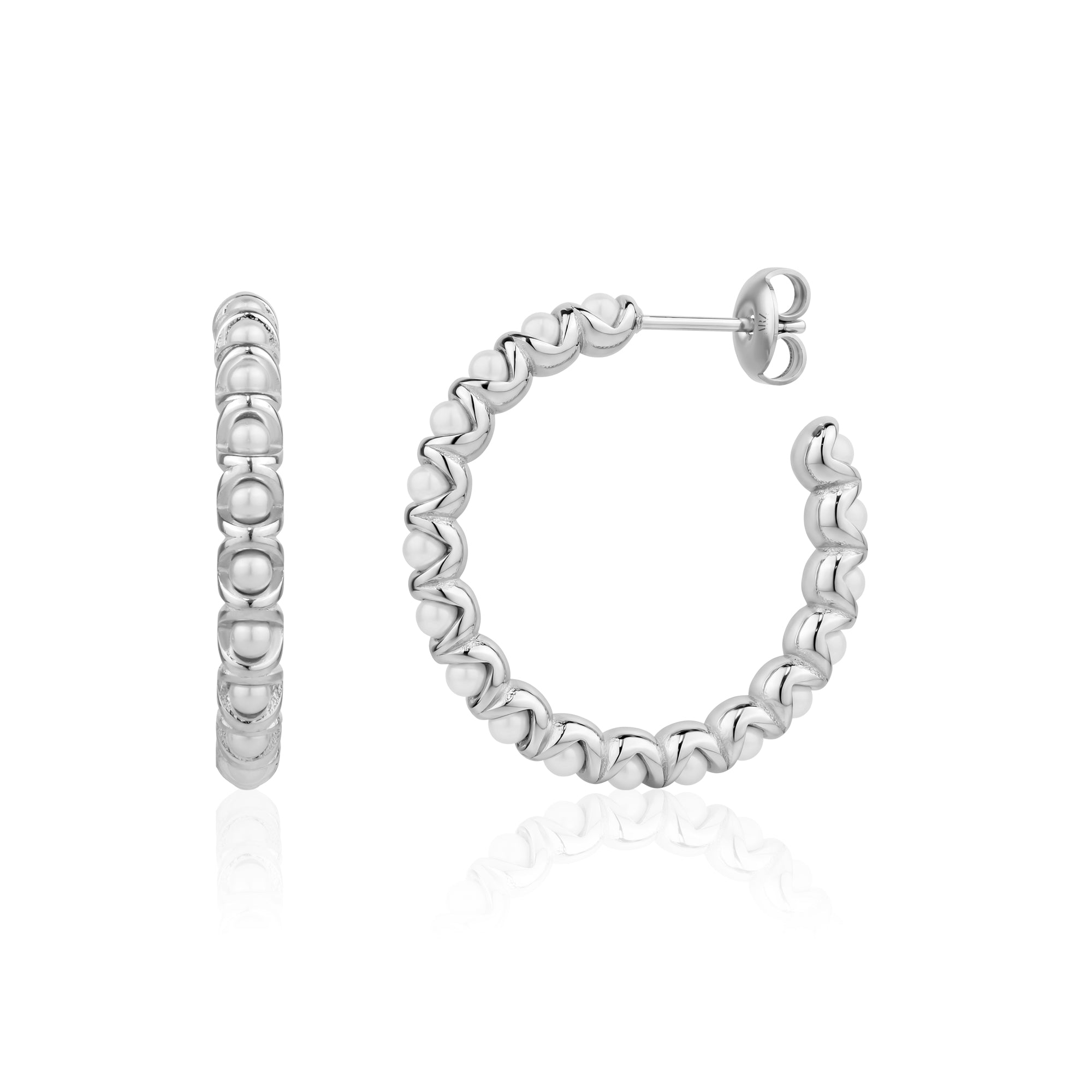 Pearl Hoop Earrings