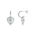 Textured Heart Mother of Pearl Hoops