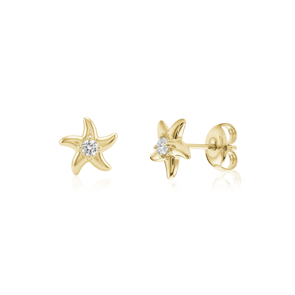 Starfish Stone Stud Earrings