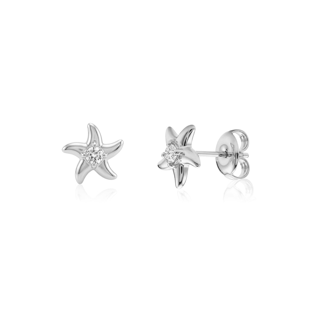 Starfish Stone Stud Earrings