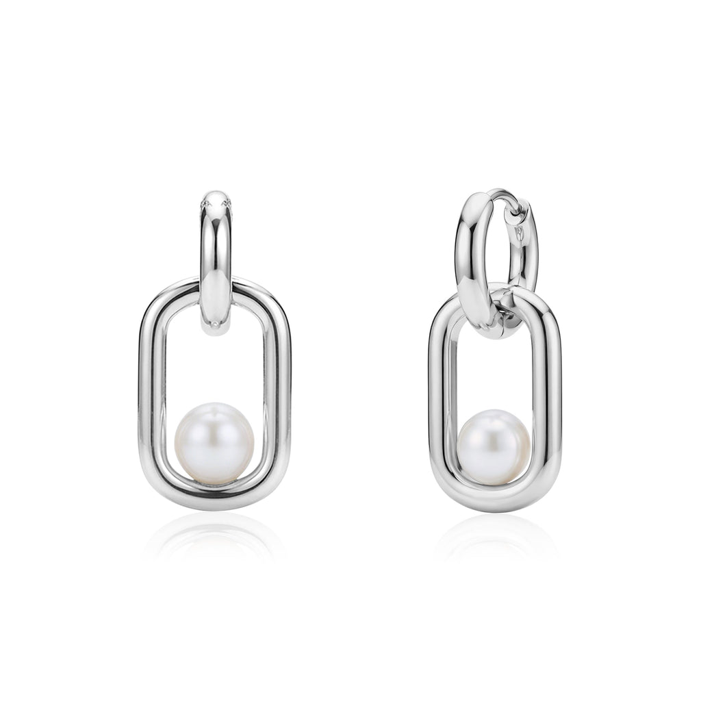 Pearl Link Signature Earrings