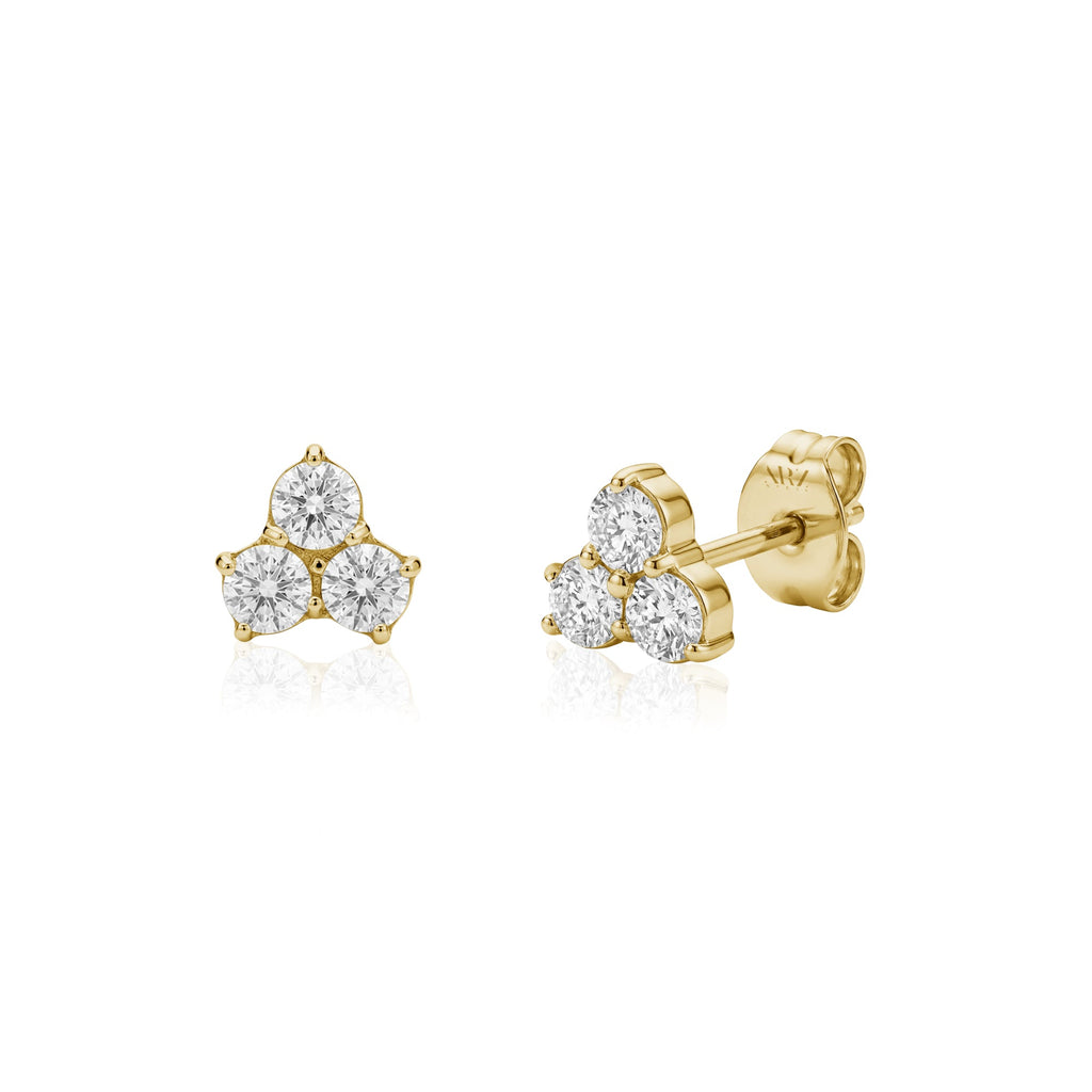 Medium Lotus Flower Stud Earrings