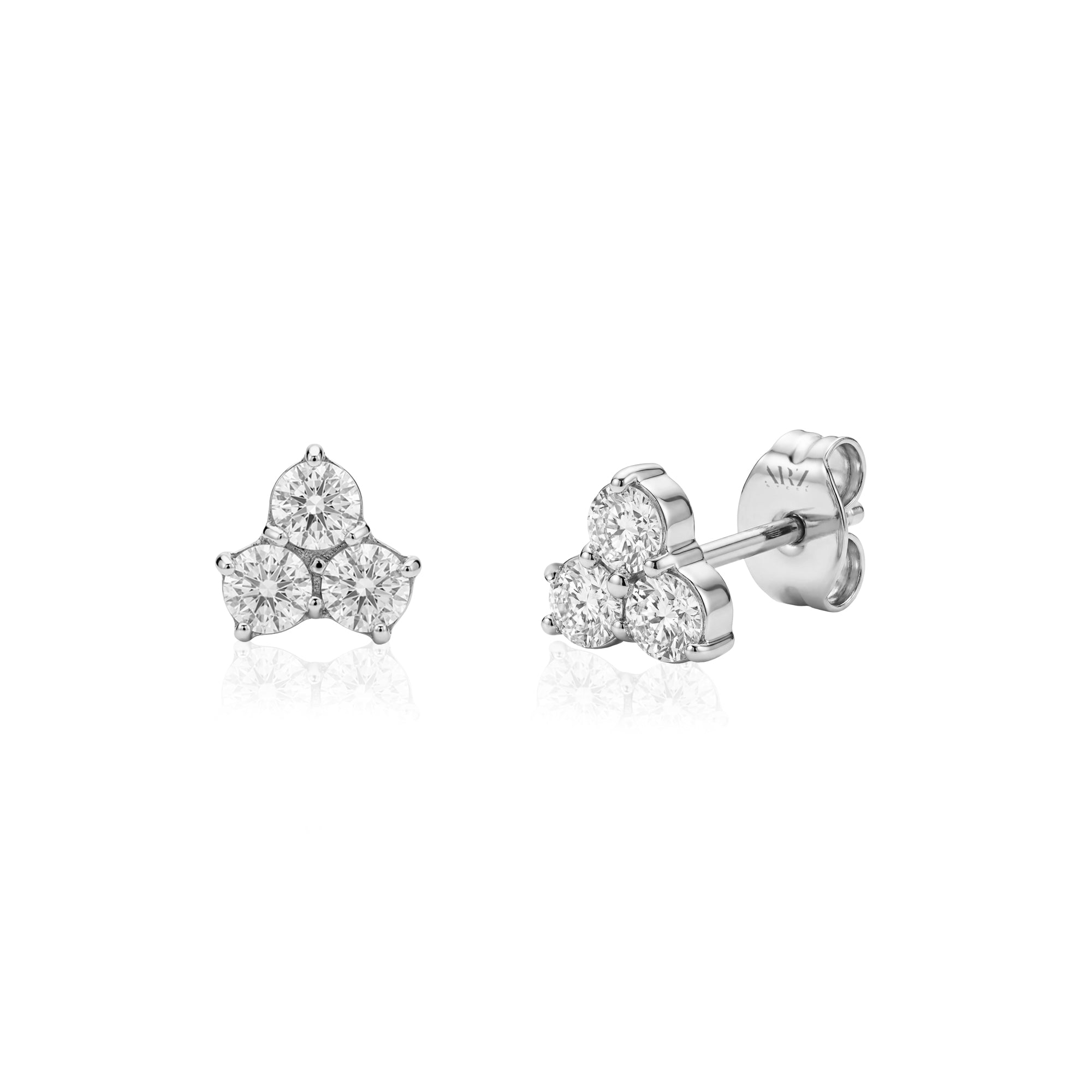 Medium Lotus Flower Stud Earrings