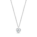 Textured Heart Pendant Necklace