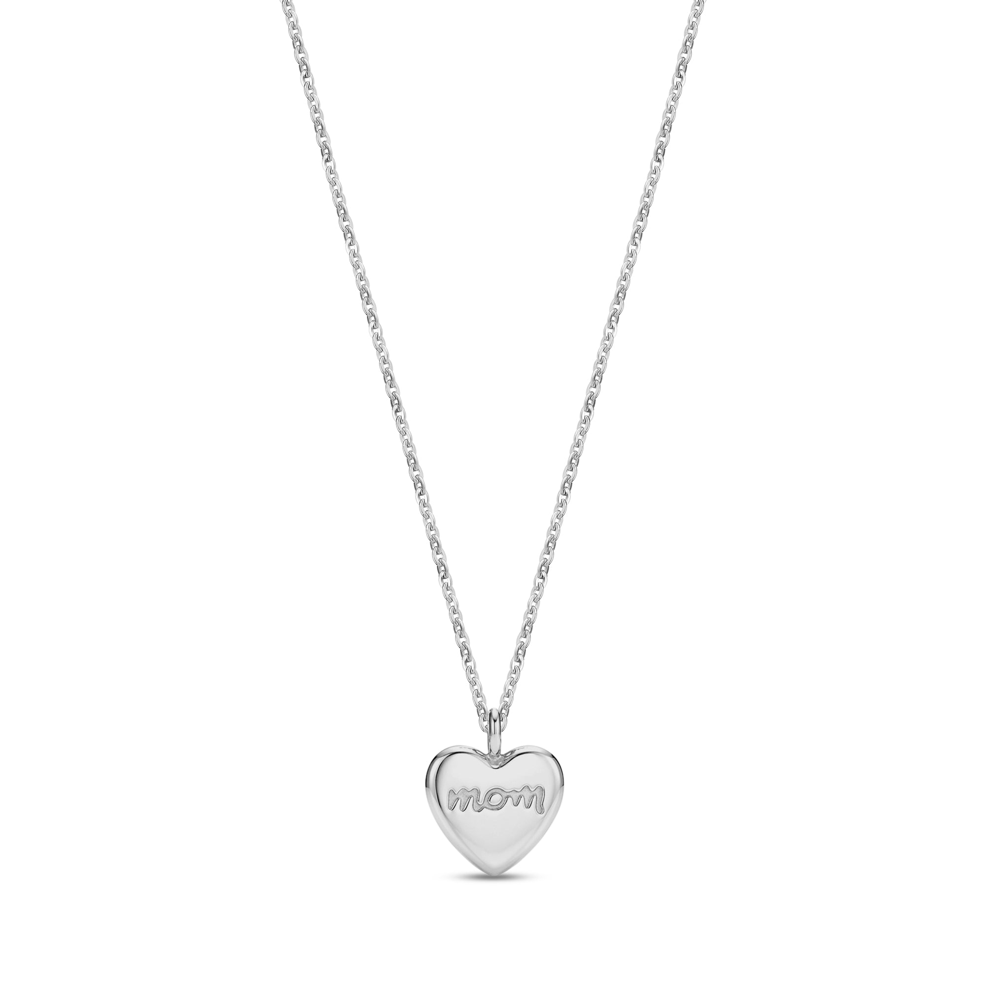 Engraved Mom Heart Pendant