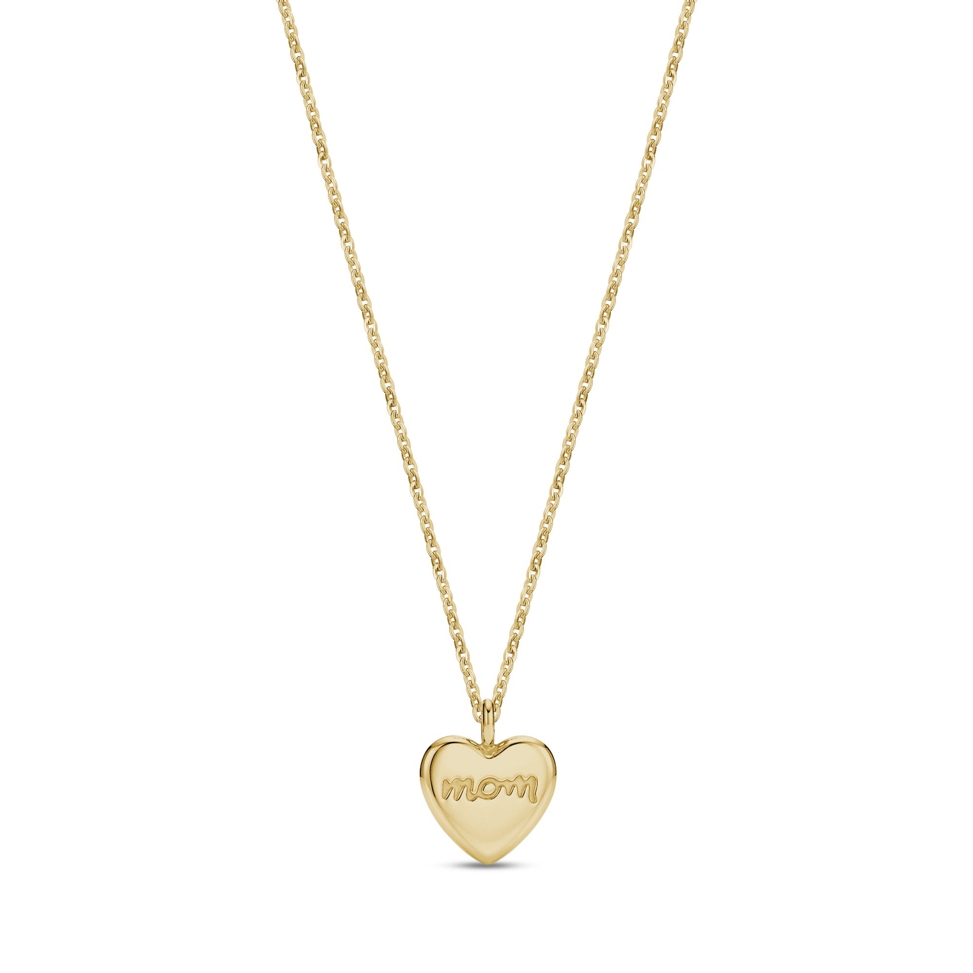 Engraved Mom Heart Pendant
