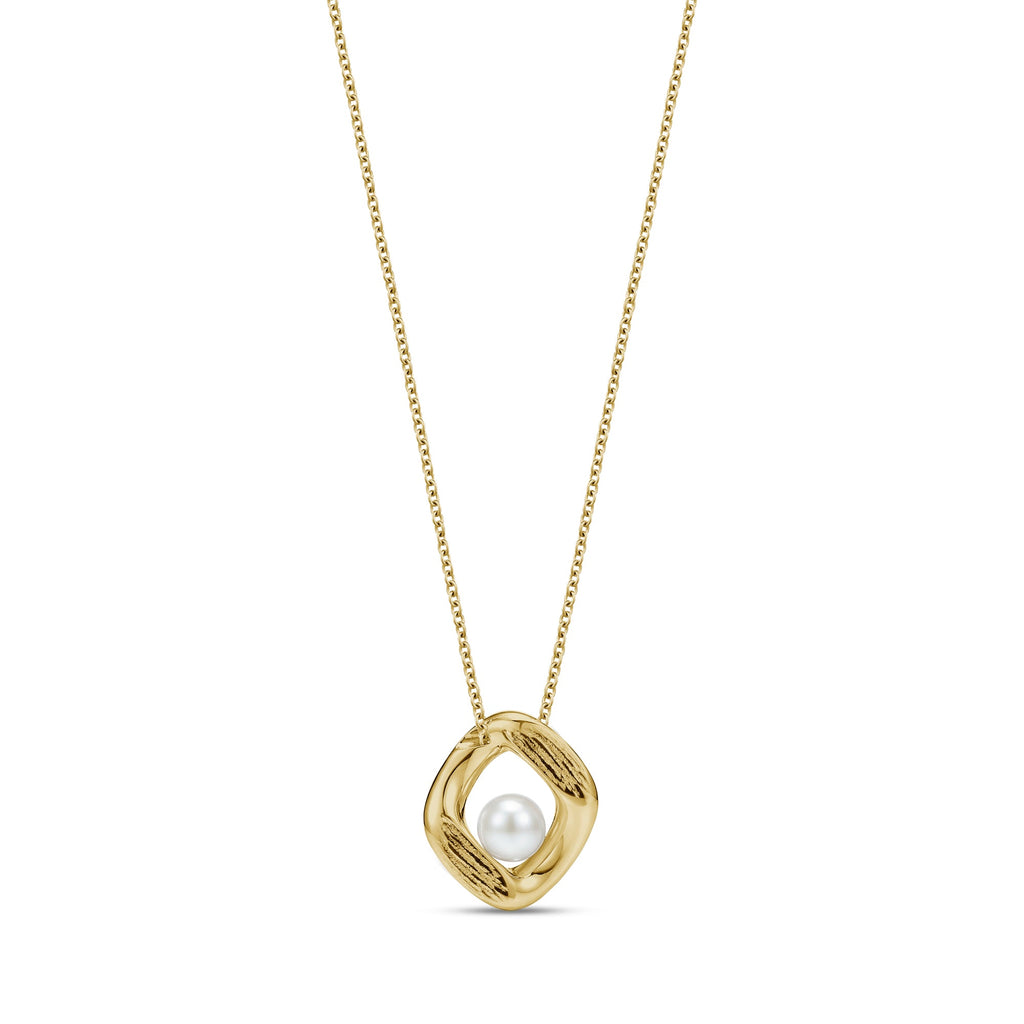 Bold Pearl Frame Pendant