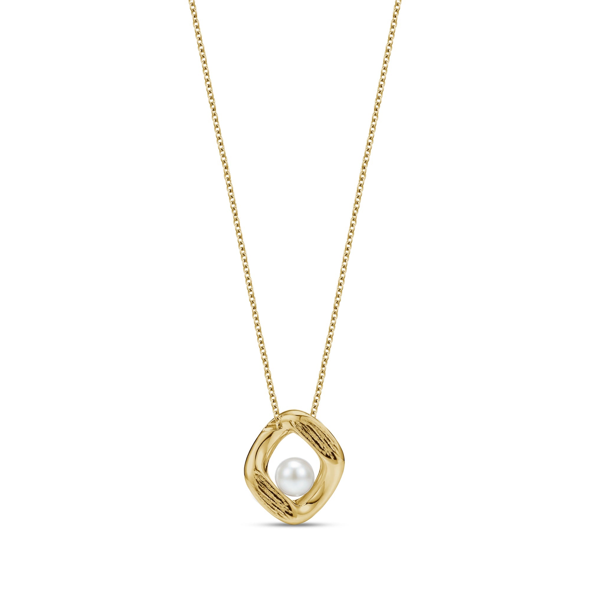 Bold Pearl Frame Pendant