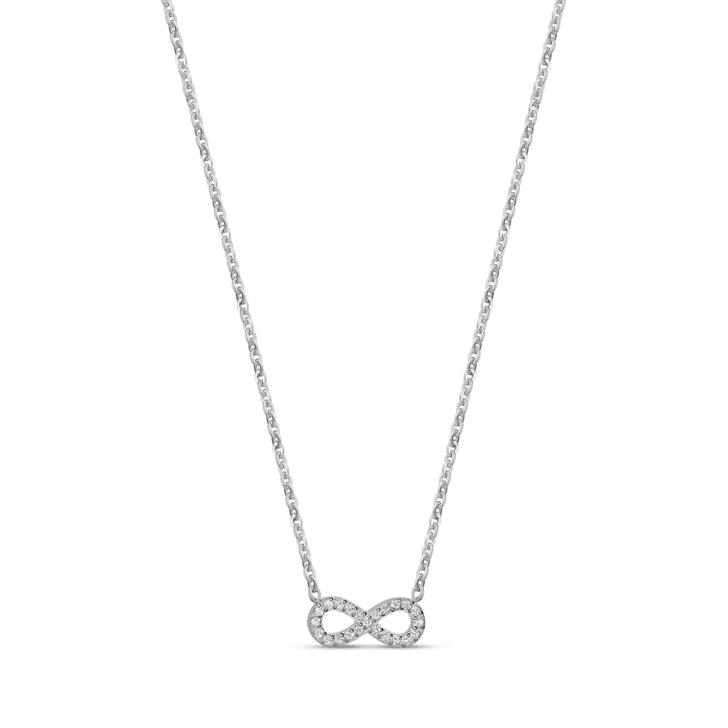 Pavé Infinity Pendant Necklace