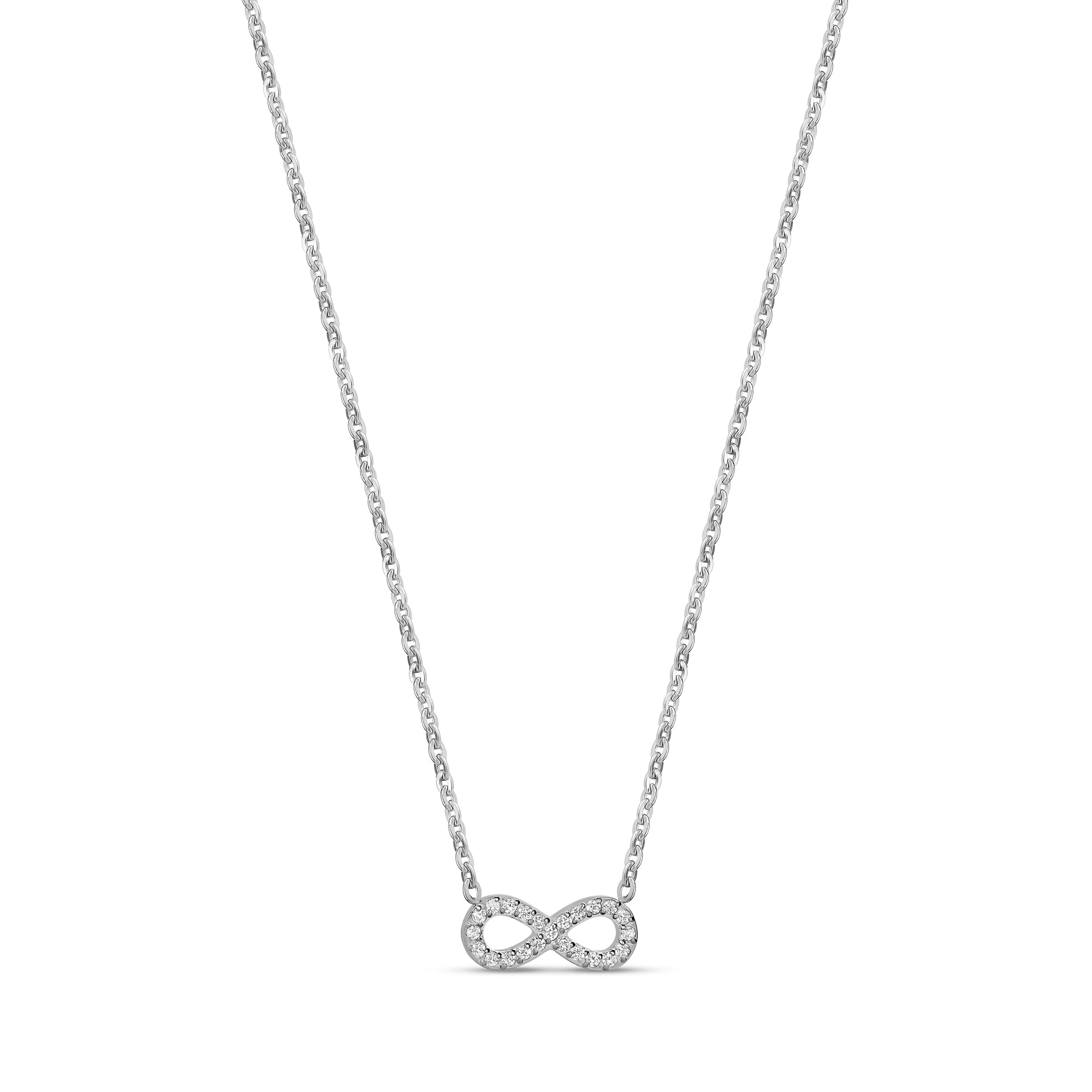 Pavé Infinity Pendant Necklace