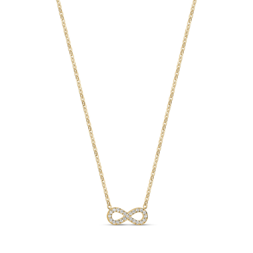 Pavé Infinity Pendant Necklace