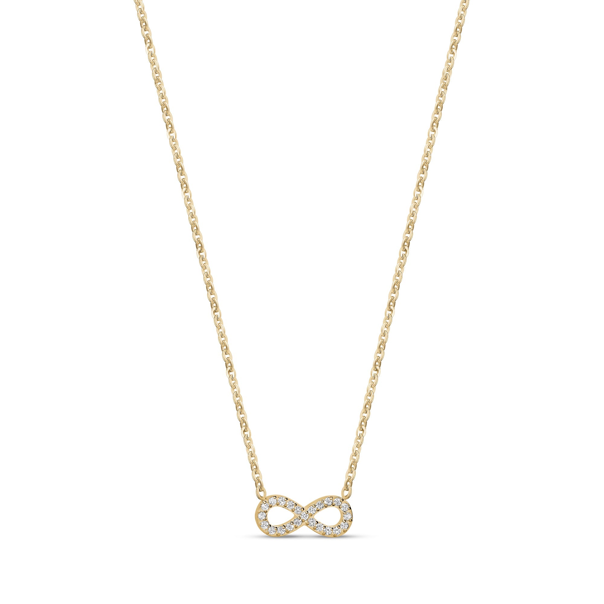 Pavé Infinity Pendant Necklace