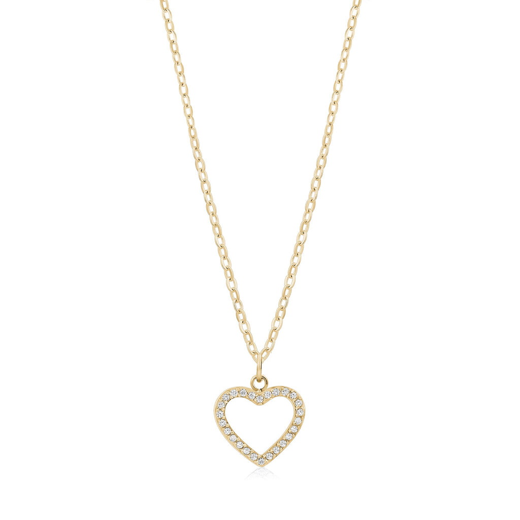 Pavé Open Heart Pendant