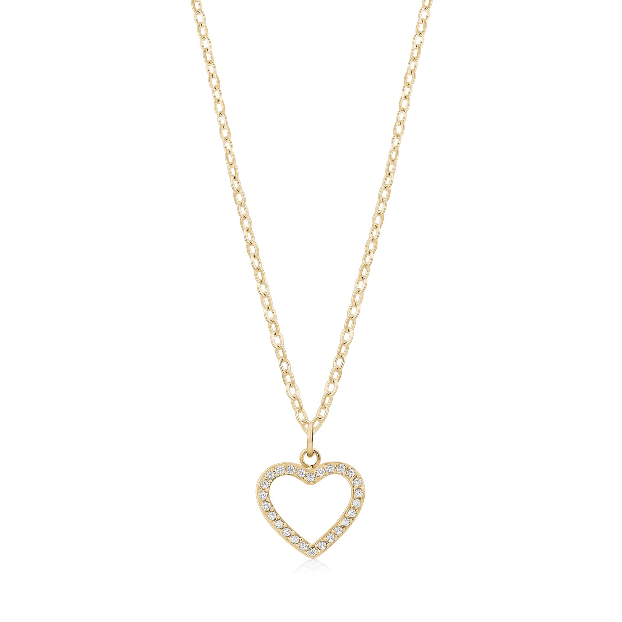 Pavé Open Heart Pendant