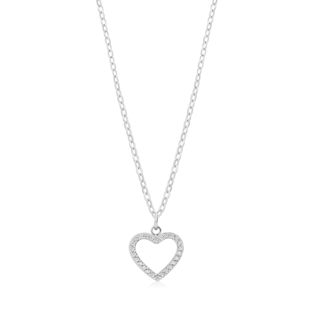Pavé Open Heart Pendant