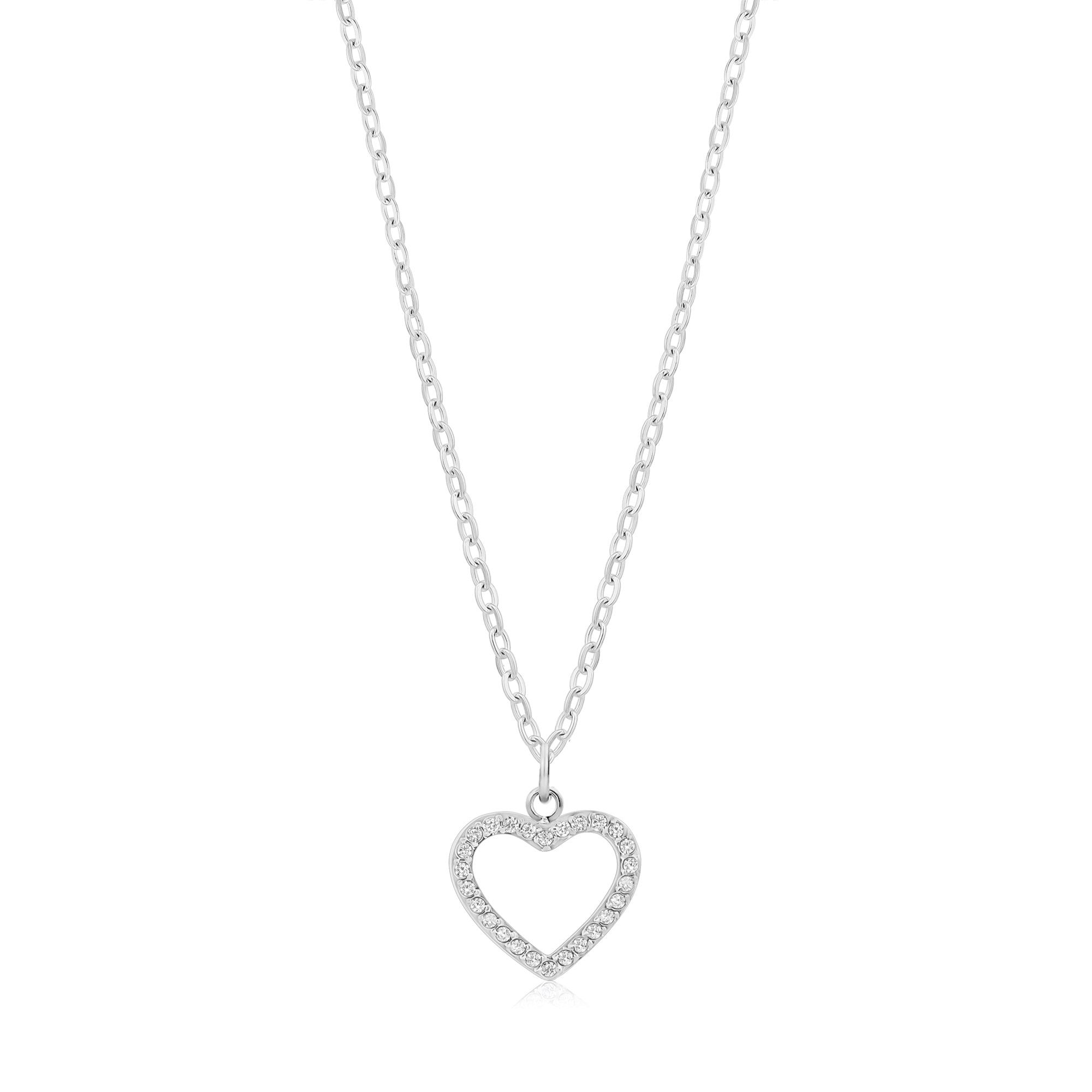 Pavé Open Heart Pendant