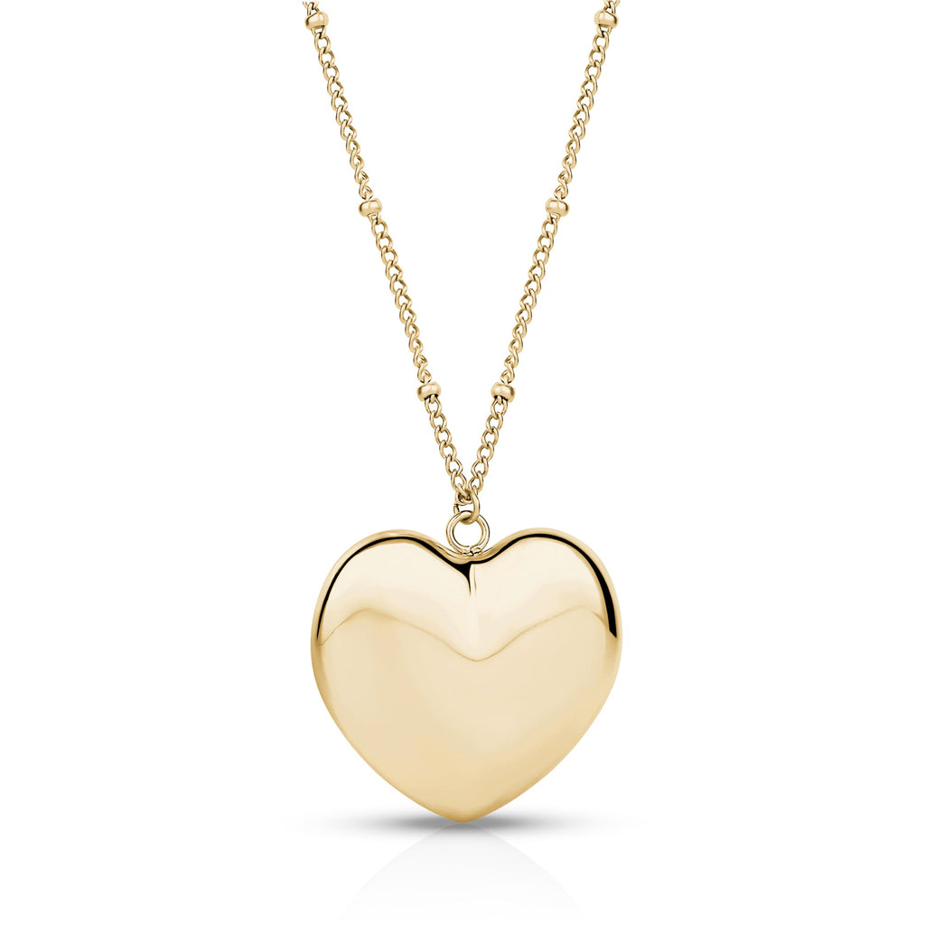 XL Heart Pendant on Long Chain