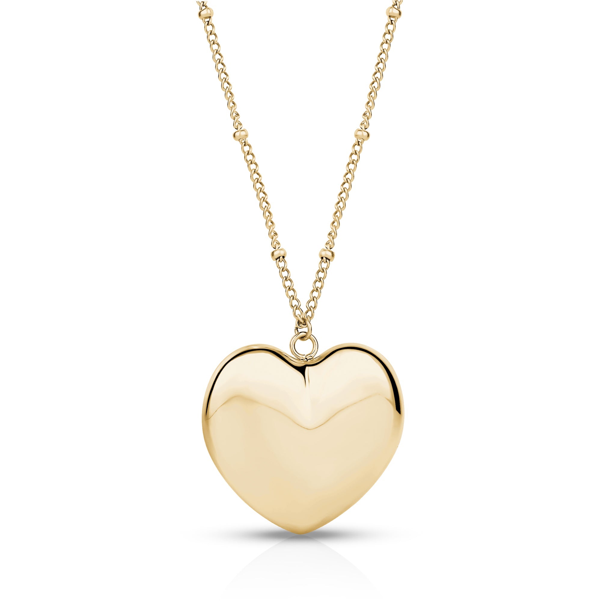 XL Heart Pendant on Long Chain