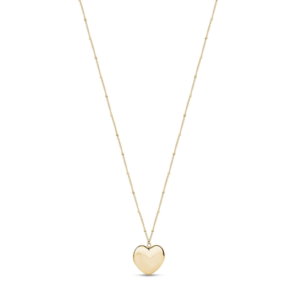 XL Heart Pendant on Long Chain