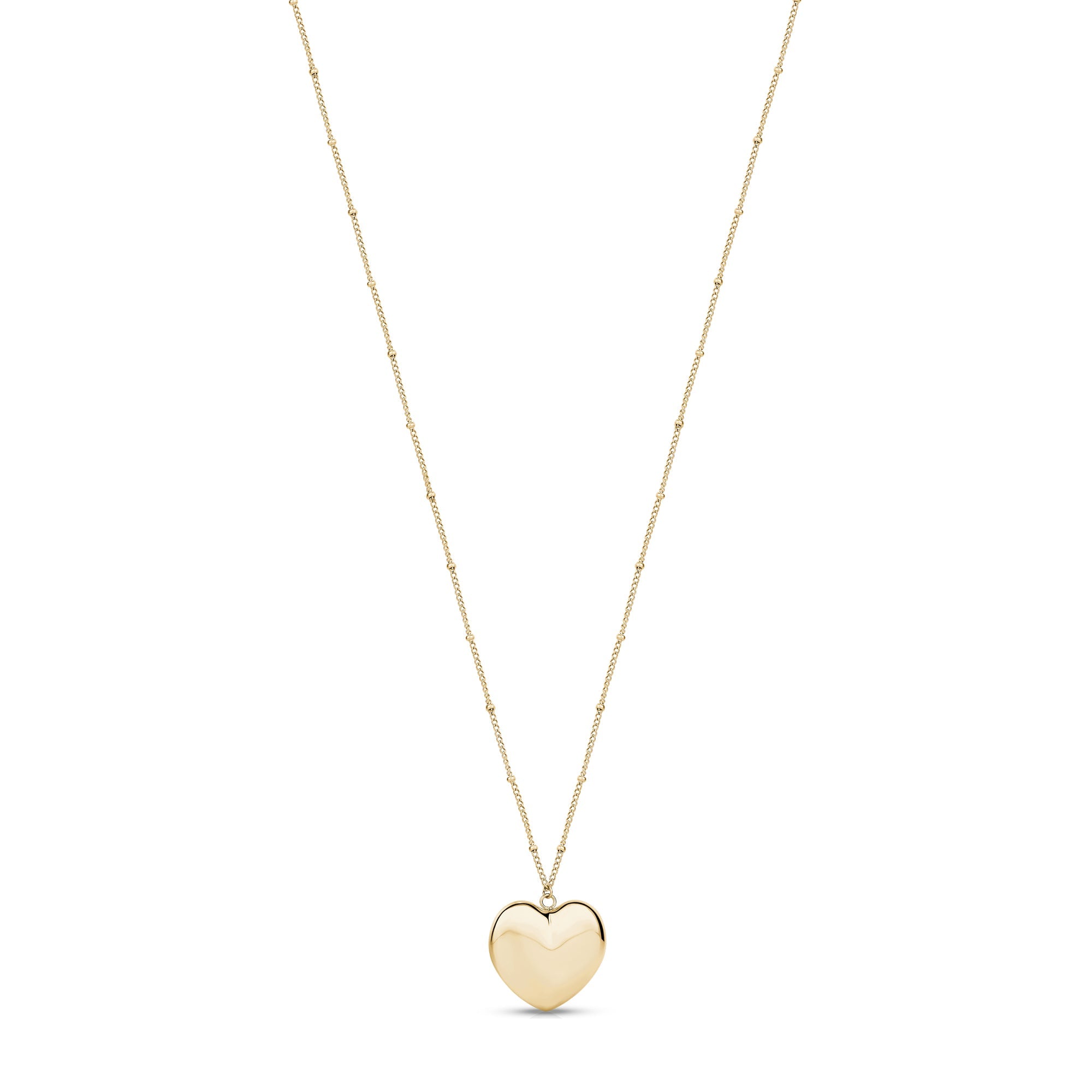 XL Heart Pendant on Long Chain