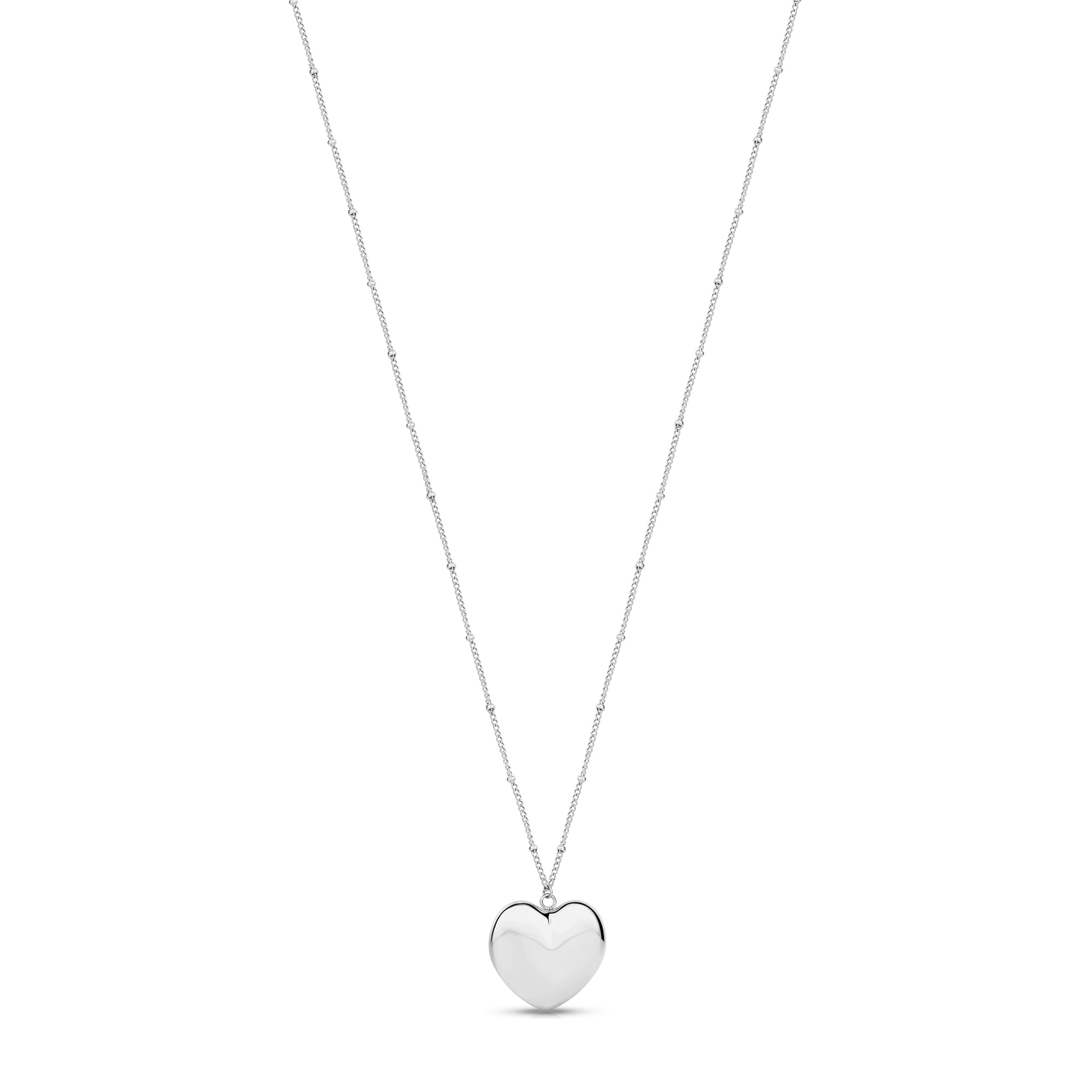 XL Heart Pendant on Long Chain