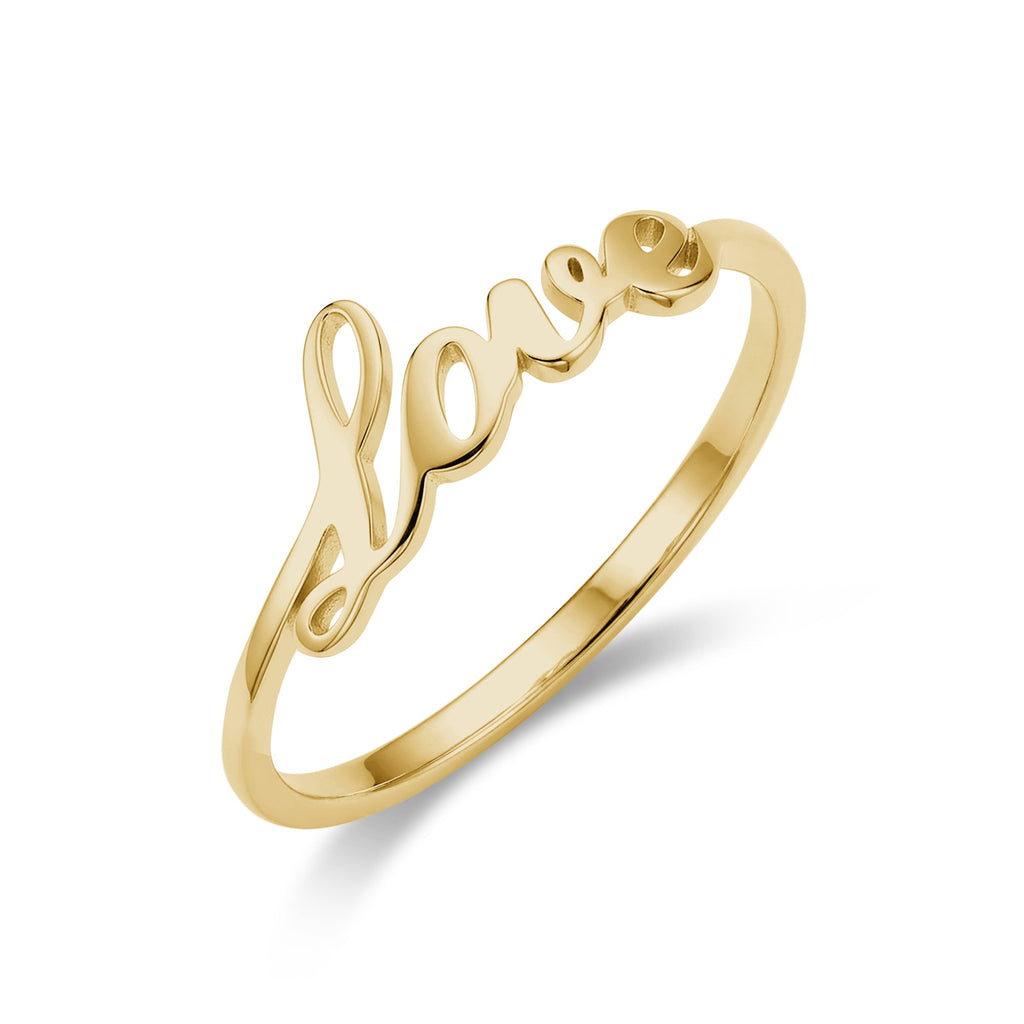 Minimal Love Script Ring