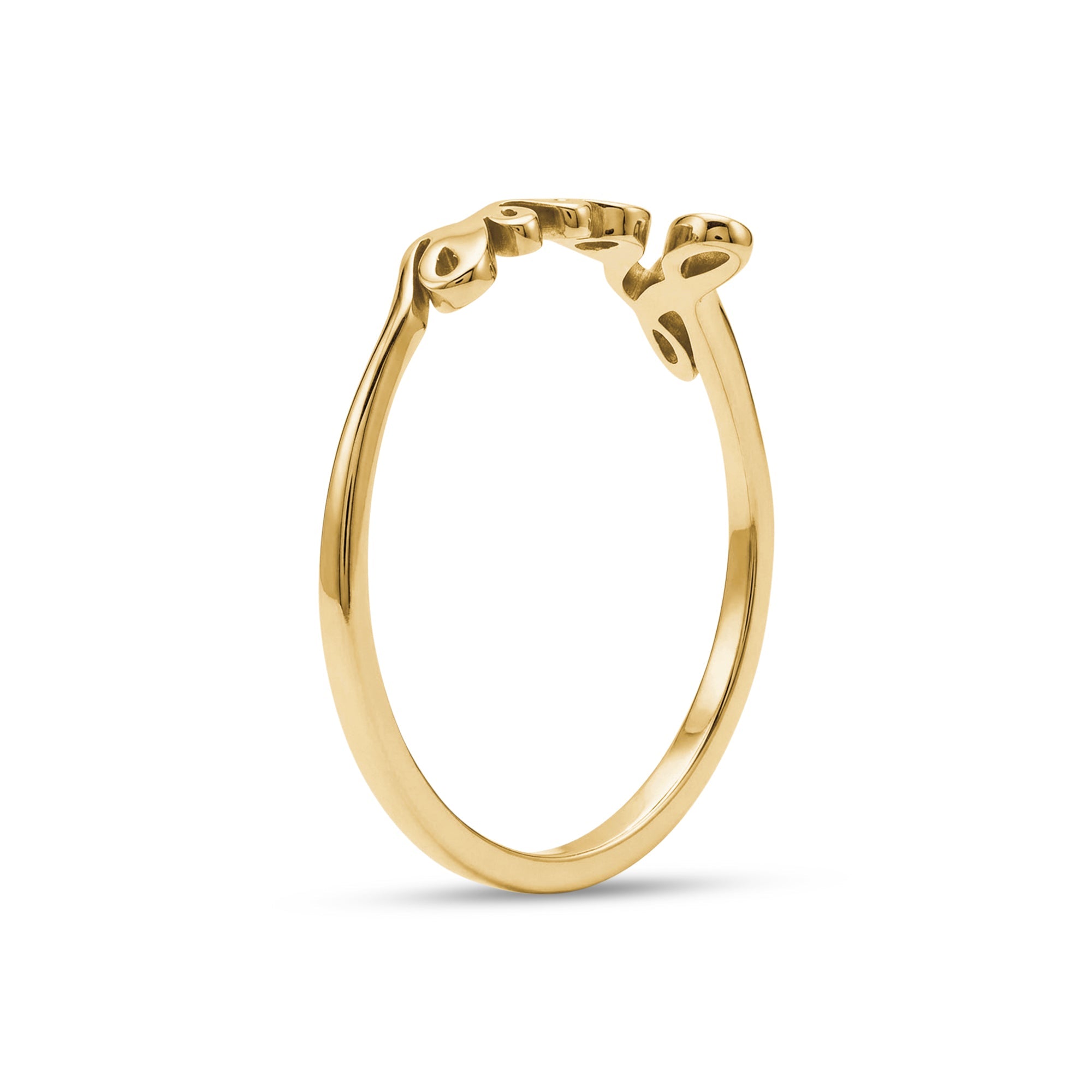 Minimal Love Script Ring