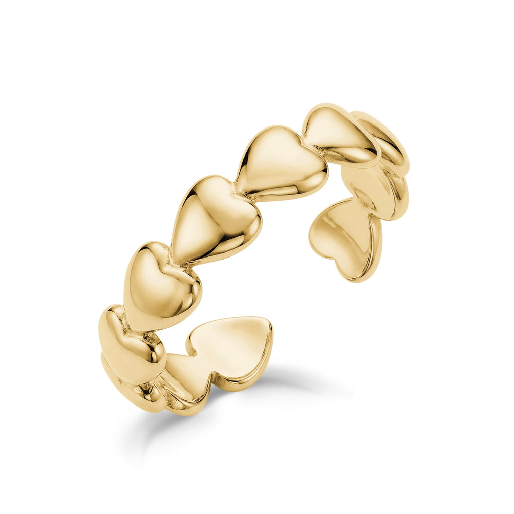 Linked Hearts Open Ring