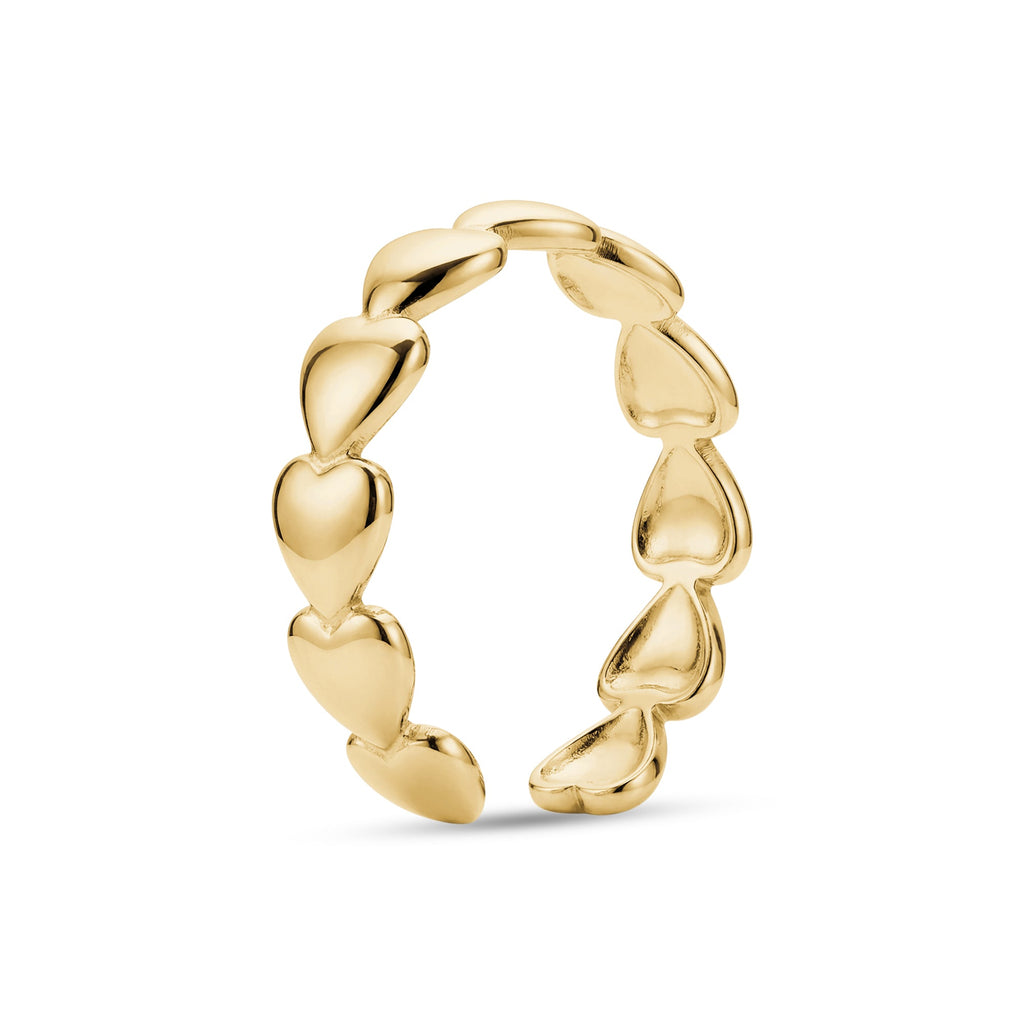 Linked Hearts Open Ring