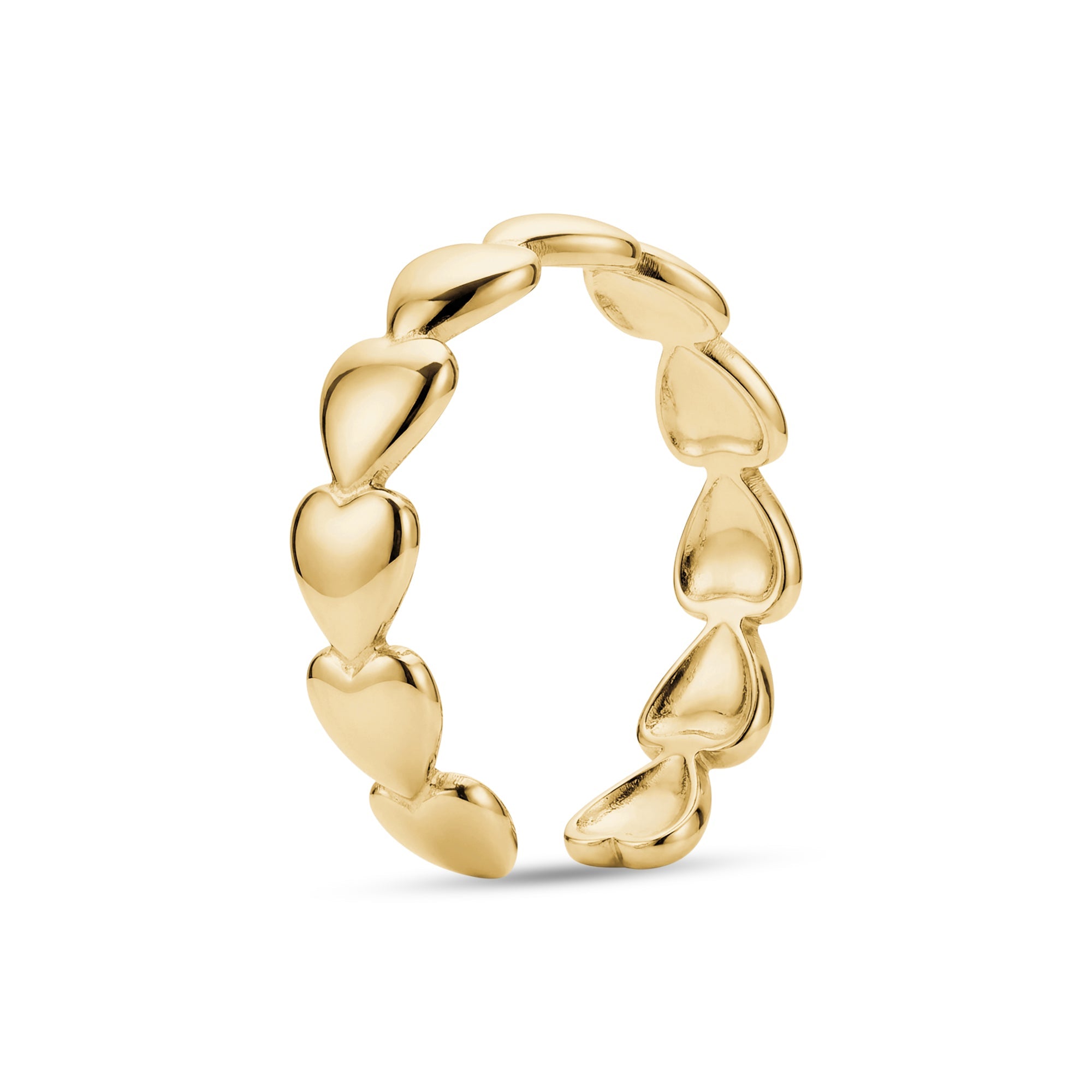 Linked Hearts Open Ring
