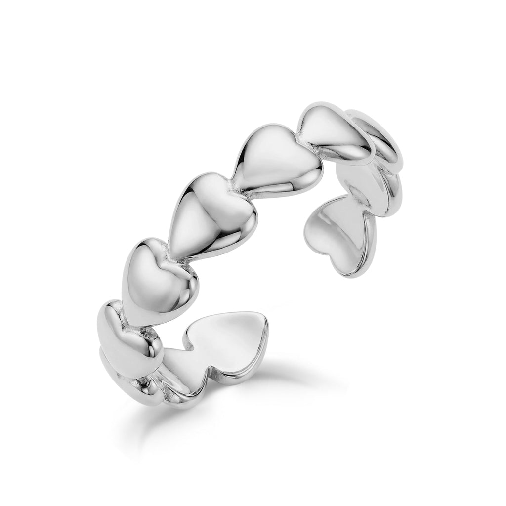 Linked Hearts Open Ring